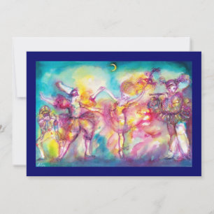 MASQUERADE-PARTY, Mardi-Gras-Masken, Tanz, Musik Einladung