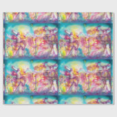 MASQUERADE-PARTY, Mardi-Gras-Masken, Tanz, Musik Geschenkpapier (Flach)