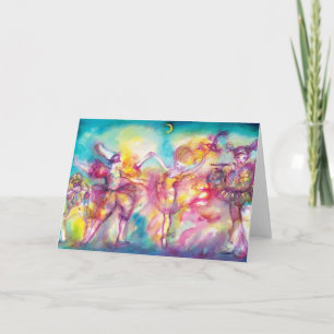 MASQUERADE-PARTY, Mardi-Gras-Masken, Tanz, Musik Karte