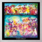 MASQUERADE-PARTY, Mardi-Gras-Masken, Tanz, Musik Poster (Vorne)