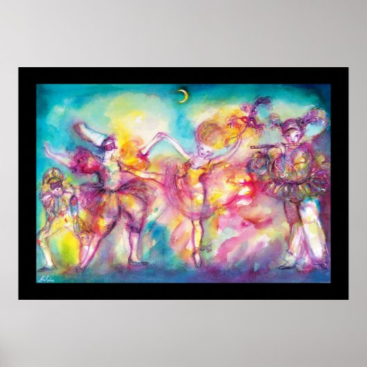 MASQUERADE-PARTY, Mardi-Gras-Masken, Tanz, Musik Poster (Vorne)