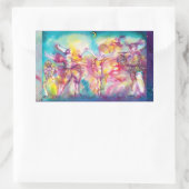 MASQUERADE-PARTY, Mardi-Gras-Masken, Tanz, Musik Rechteckiger Aufkleber (Tasche)