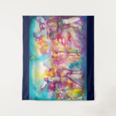 MASQUERADE-PARTY, Mardi-Gras-Masken, Tanz, Musik Wandteppich (Vorderseite)