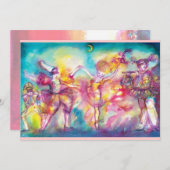 MASQUERADE PARTY, MARDI GRAS MASKS, TANZEN, MUSIK EINLADUNG (Vorne/Hinten)