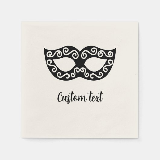 Masquerade Party Maske benutzerdefinierte Papierse Serviette (Vorderseite)
