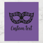 Masquerade Party Maske individuelle Weinflaschen E Weinetikett (Einzelnes Label)