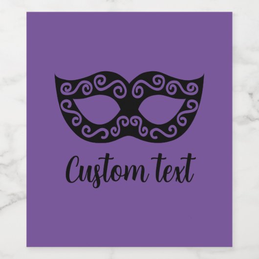 Masquerade Party Maske individuelle Weinflaschen E Weinetikett (Einzelnes Label)