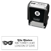 Masquerade Party Maske Rücksendeadresse Eleganter Permastempel (Beispiel)