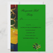 Masquerade Party Masken Champagne Einladung (Rückseite)