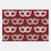Masquerade Party Masken Umhüllung Papierblätter Geschenkpapier Set (Vorderseite 2)