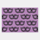 Masquerade Party Masken Umhüllung Papierblätter Geschenkpapier Set (Vorderseite)