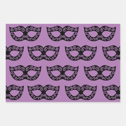 Masquerade Party Masken Umhüllung Papierblätter Geschenkpapier Set (Vorderseite)