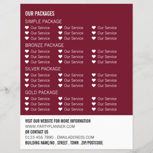 Masquerade Party, Party Event Planner Werbung Flyer (Hinten)