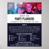 Masquerade Party, Party Event Planner Werbung Poster (Vorne)