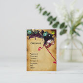 MASQUERADE PARTY Perlmuschel Visitenkarte (Stehend Vorderseite)