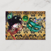 MASQUERADE PARTY Perlmuschel Visitenkarte (Rückseite)