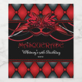Masquerade Party, Ruby Red Weinetikett (Einzelnes Label)