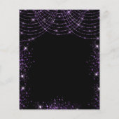 Masquerade Party Schwarz lila Haushaltseinladung Flyer (Hinten)