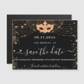 Masquerade Party schwarzes Gold speichern Dattelma Magnetkarte (Vorne/Hinten)