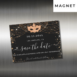 Masquerade Party schwarzes Gold speichern Dattelma Magnetkarte