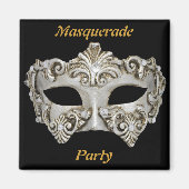 Masquerade-Party Speichern des Datumsfensters Magnet (Vorne)