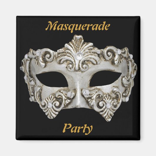 Masquerade-Party Speichern des Datumsfensters Magnet (Vorne)