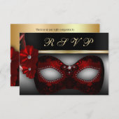 Masquerade Party UAWG Invite RSVP Karte (Vorne/Hinten)