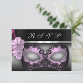 Masquerade Party UAWG Invite RSVP Karte (Stehend Vorderseite)