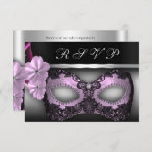Masquerade Party UAWG Invite RSVP Karte (Vorne/Hinten)