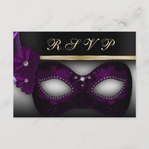 Masquerade Party UAWG Invite RSVP Karte