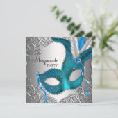 Masquerade Party und Veranstaltung Einladung (Stehend Vorderseite)