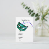 MASQUERADE PARTY VISITENKARTE (Stehend Vorderseite)