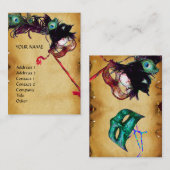 MASQUERADE-PARTY VISITENKARTE (Vorne/Hinten)