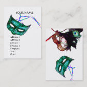 MASQUERADE-PARTY VISITENKARTE (Vorne/Hinten)