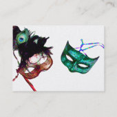 MASQUERADE-PARTY VISITENKARTE (Rückseite)