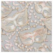 Masquerade Pattern Beads Masken Rose Gold ID1031 Stoff (Nahaufnahme)