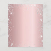 Masquerade pink silber Sweet 16 Budget-Einladung Flyer (Hinten)