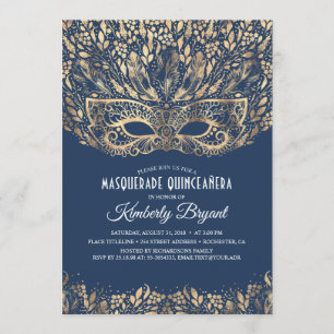 MASQUERADE QUINCEANERA 15. GEBURTSTAG EINLADUNG