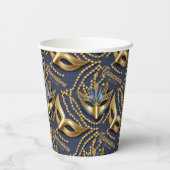 Masquerade Quinceanera Beads Masken Blue ID1031 Pappbecher (Rückseite)