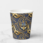 Masquerade Quinceanera Beads Masken Blue ID1031 Pappbecher (Vorderseite)