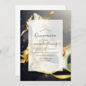 Masquerade Quinceañera Einladung (Vorne/Hinten)
