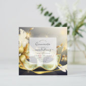 Masquerade Quinceañera Einladung (Stehend Vorderseite)