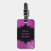 Masquerade quinceañera fünfzehnten Geburtstag lila Gepäckanhänger (Vorderseite vertikal)