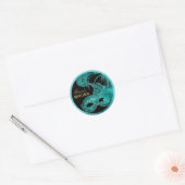 Masquerade quinceañera Geburtstag türkische Maske Runder Aufkleber (Umschlag)