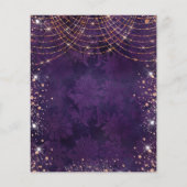 Masquerade Quinceanera lila Haushaltseinladung Flyer (Hinten)