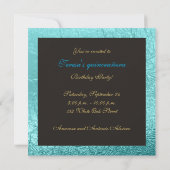 Masquerade quinceañera Party Einladung (Rückseite)