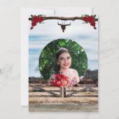 Masquerade Ranch Quinceañera Custom Foto & Name Einladung (Rückseite)