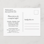 Masquerade Red Mask | Mardi Gras Weihnachts-Party Einladungspostkarte (Rückseite)