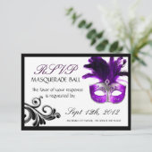 Masquerade Replik Cards 3,5" x 5" RSVP Karte (Stehend Vorderseite)
