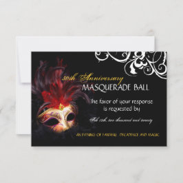 Masquerade Reply Cards - 3,5 Zoll x 5 Zoll RSVP Karte